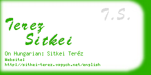 terez sitkei business card