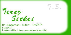 terez sitkei business card